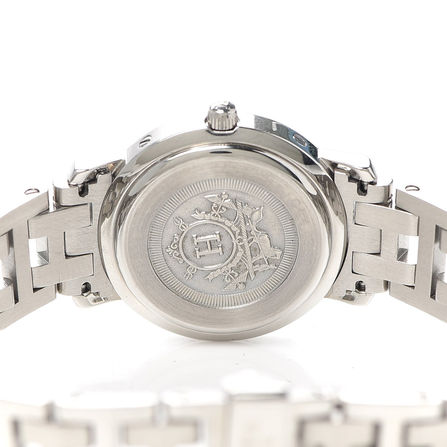 Stainless Steel Diamond Mother of Pearl 24mm Clipper Quartz Watch