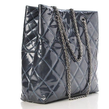 Chanel Patent Quilted Reissue 2.55 Tote Blue 3 of 14