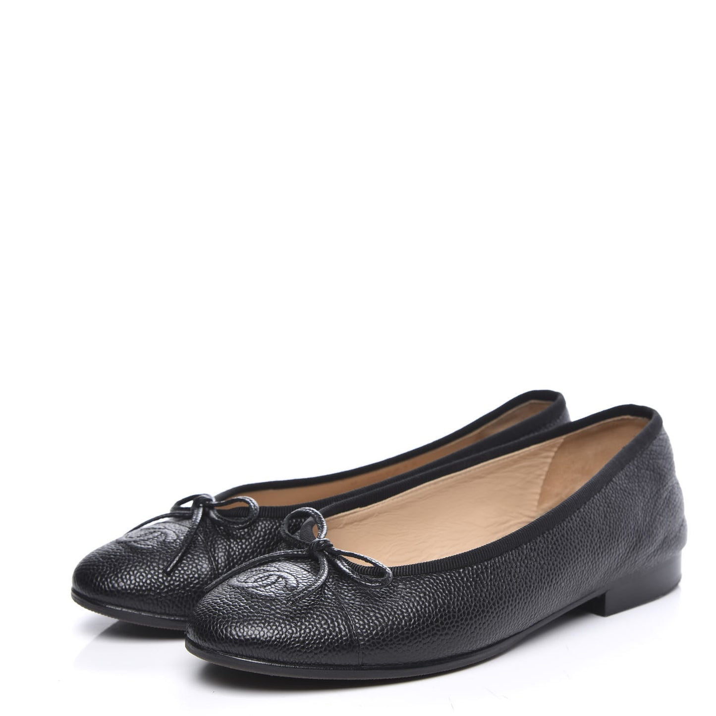 Caviar CC Cap Toe Ballerina Flats 35 Black