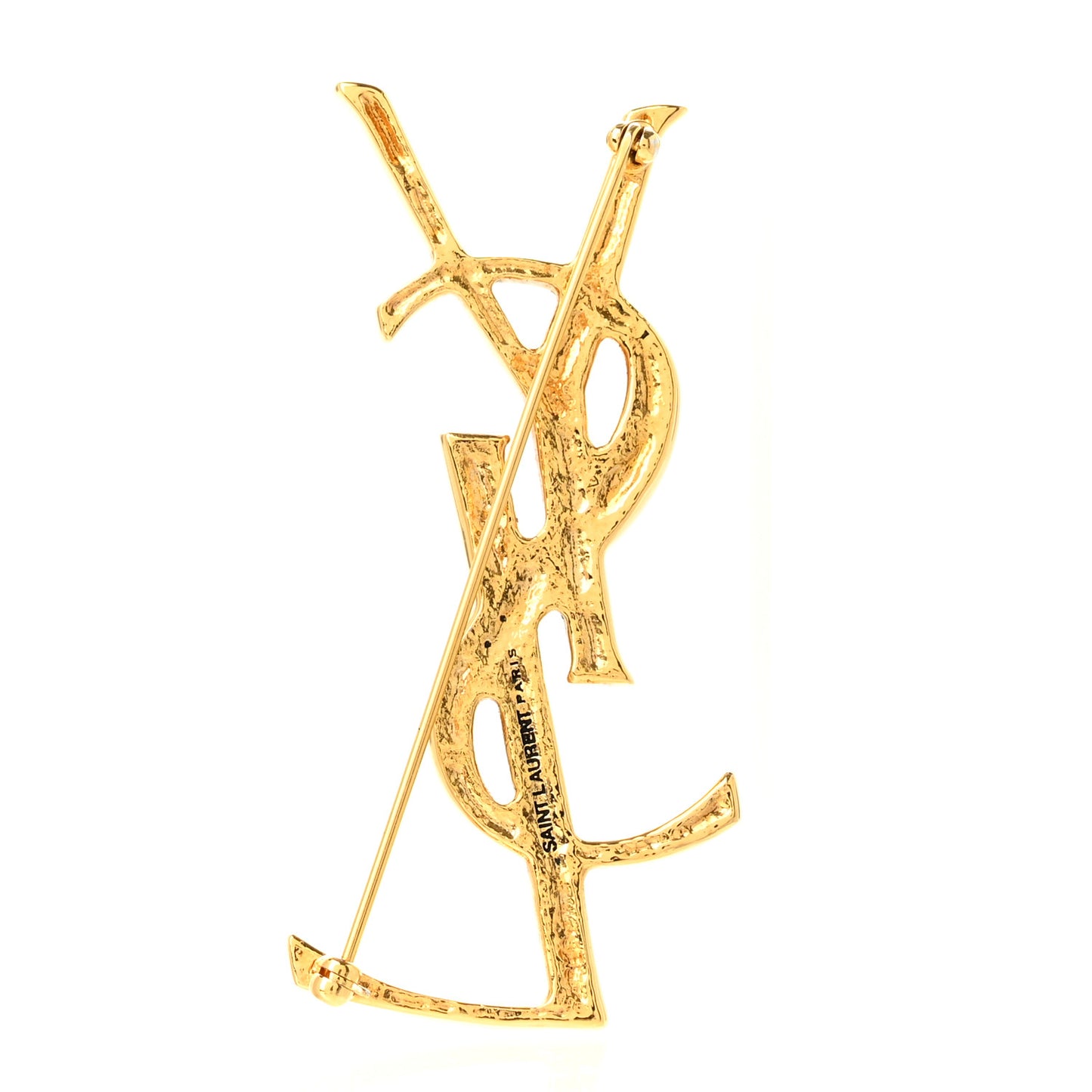 Monogram Crocodile Opyum Brooch Gold