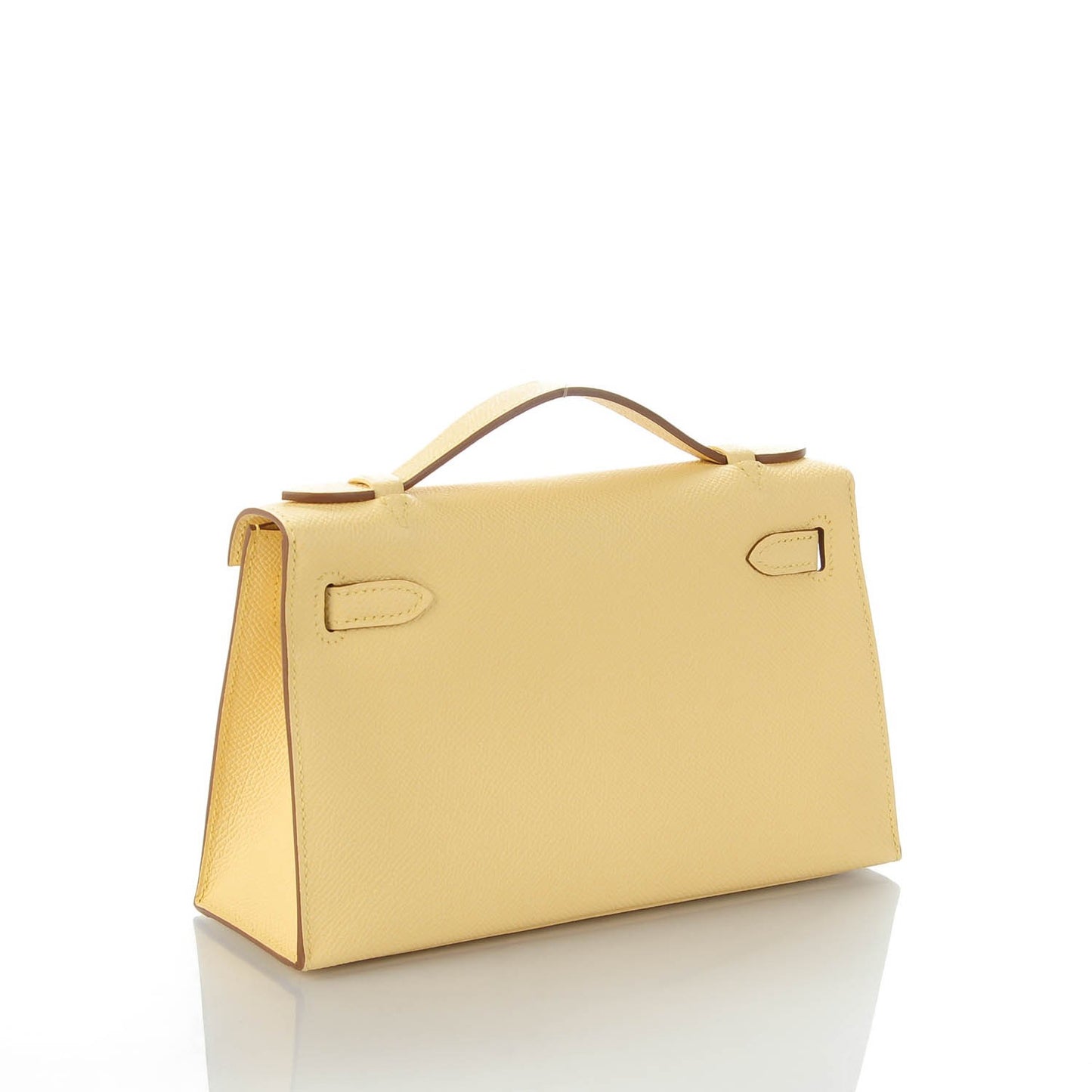Epsom Kelly Pochette Clutch Jaune Poussin