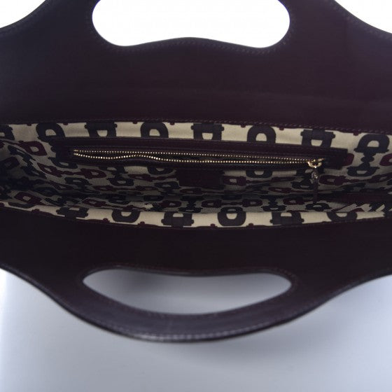 Guccissima Large Punch Top Handle Tote Dark Brown