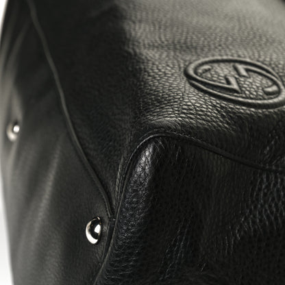 Gucci Pebbled Calfskin Soho Carry On Duffle Black 12 of 15