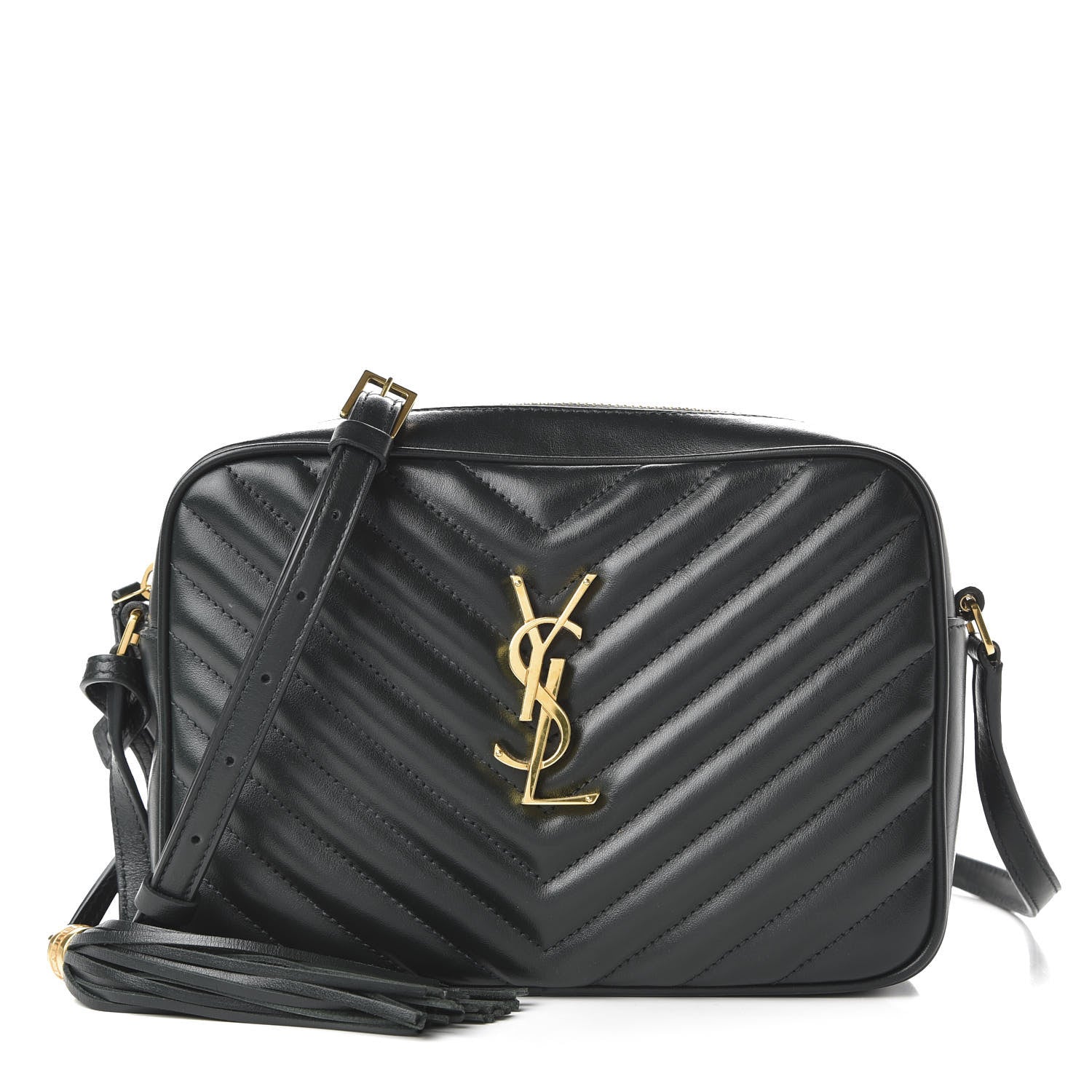Saint Laurent Calfskin Matelasse Monogram Lou Camera Bag Military Green 1 of 9