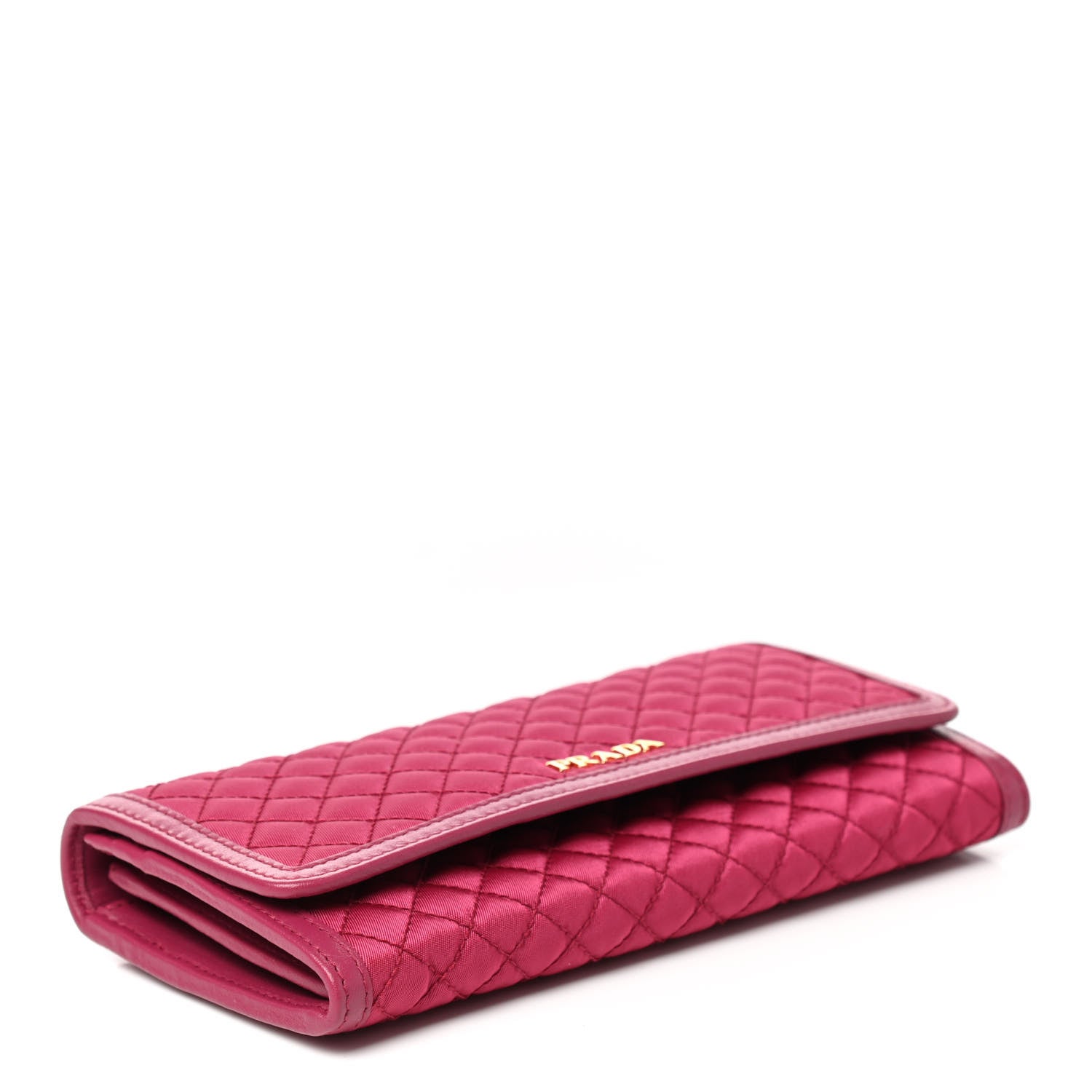 Prada Tessuto Nylon Quilted Continental Flap Wallet Ibisco 5 of 8