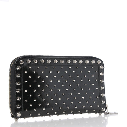 Prada Spazzolato Studded Zip Around Wallet Black 3 of 10