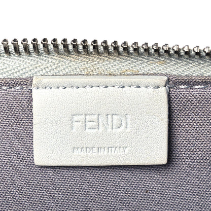 Fendi Vitello Liberty Fun Fair Studded Zip Around Pouch Grigio Perla Multicolor 6 of 9