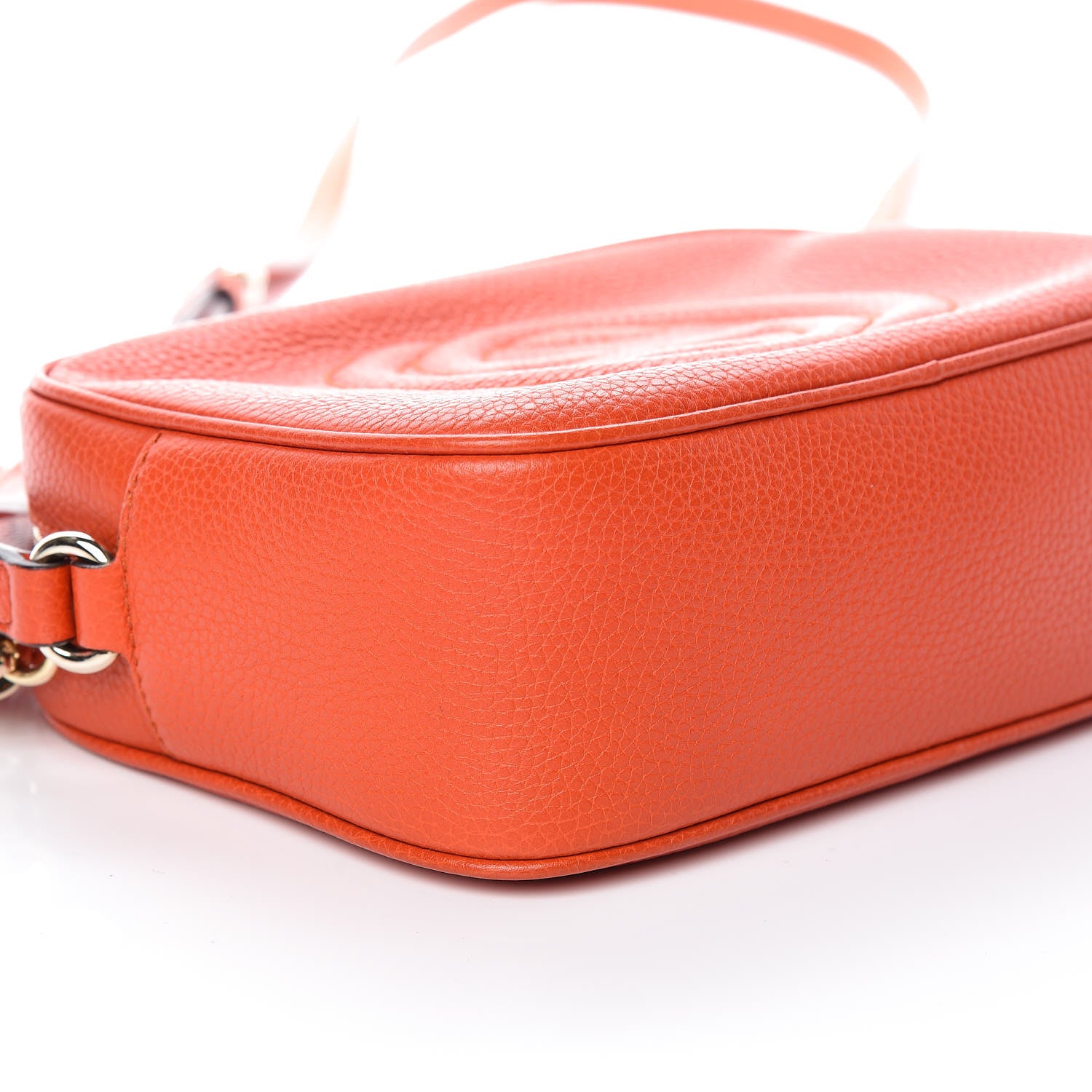Gucci Pebbled Calfskin Small Soho Disco Bag Sun Orange 5 of 10