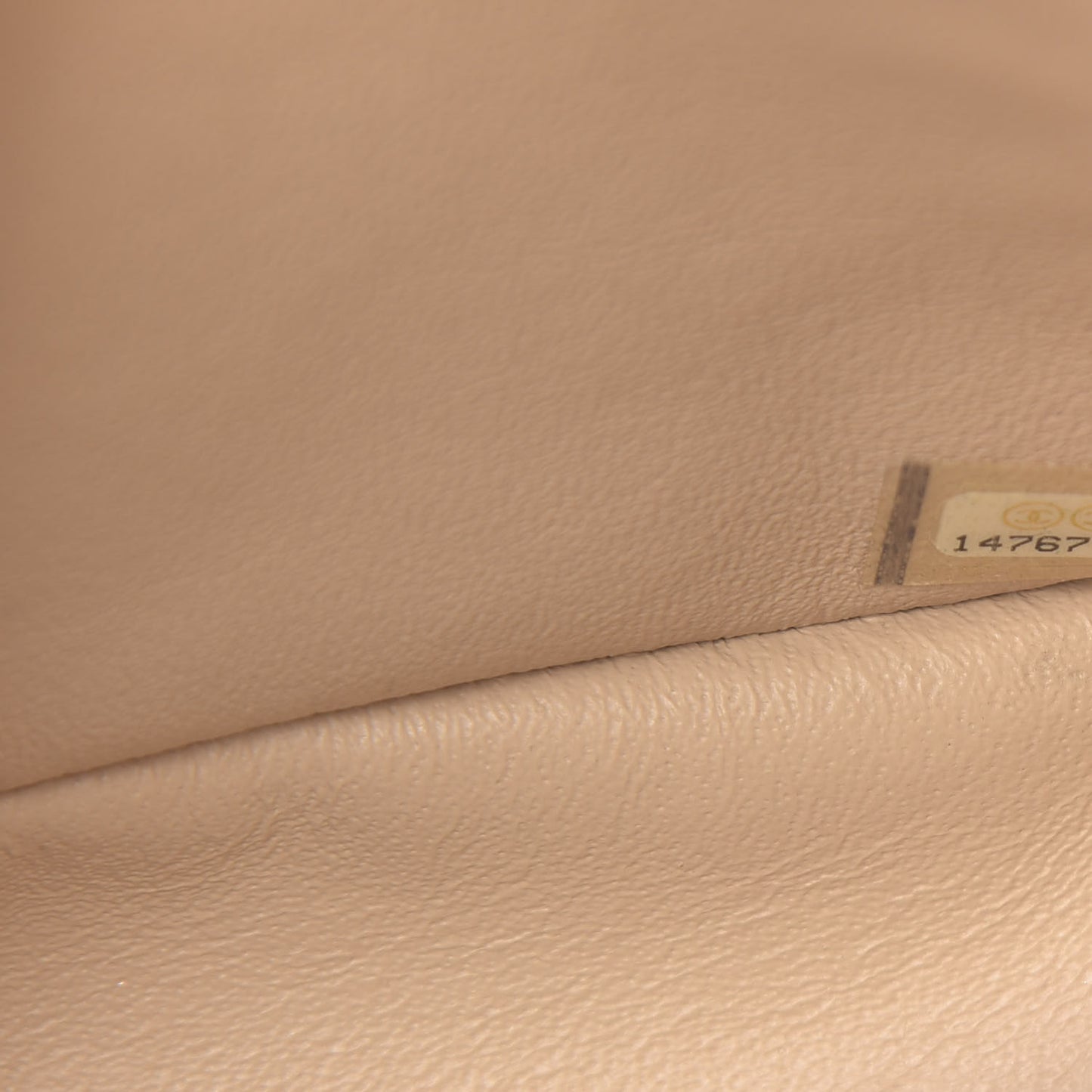 Lambskin Quilted Jumbo Double Flap Beige Clair