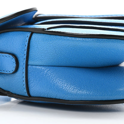 Christian Dior Goatskin Micro Saddle Bag With Strap Blue 9 of 10
