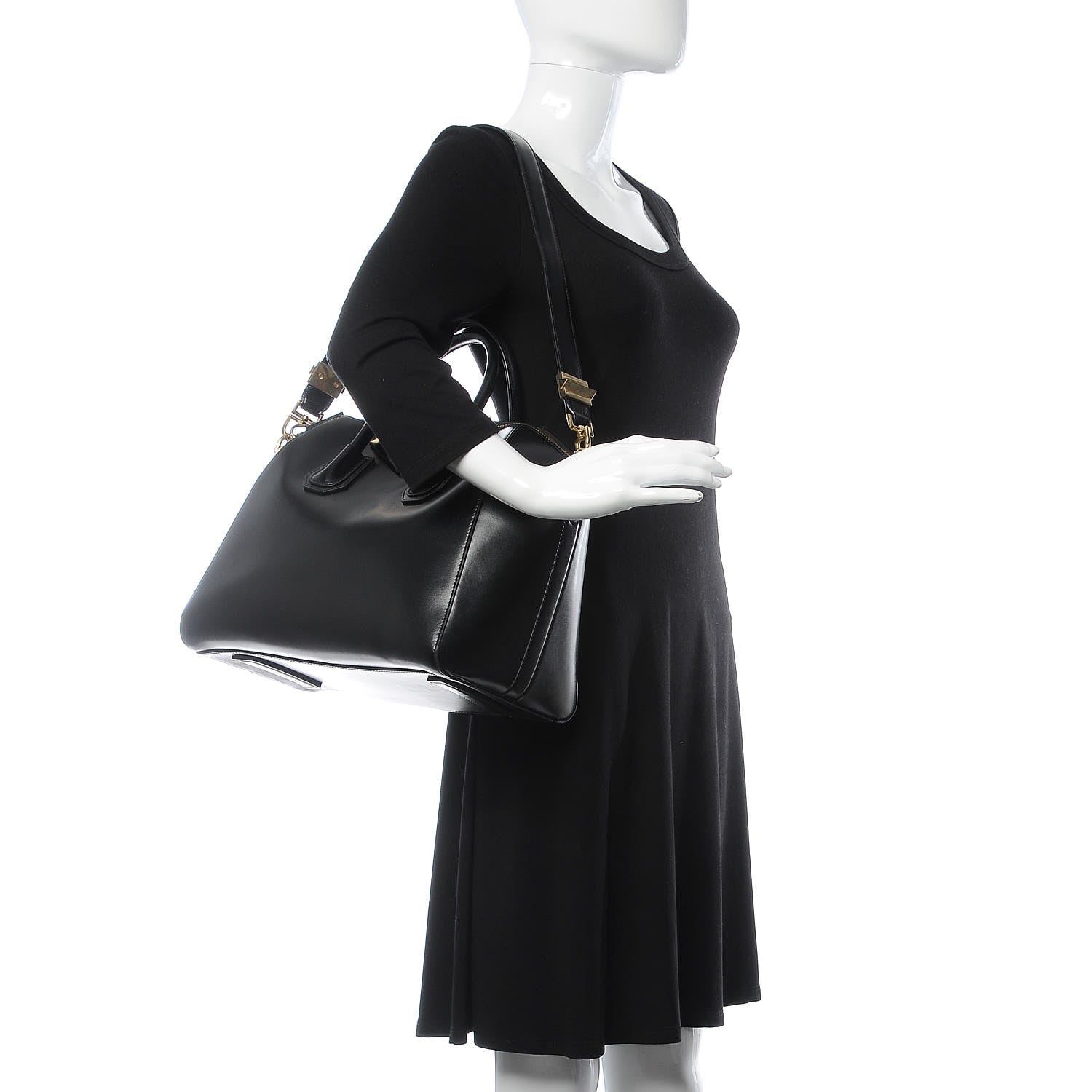 Givenchy Shiny Lord Calfskin Medium Antigona Black 2 of 11
