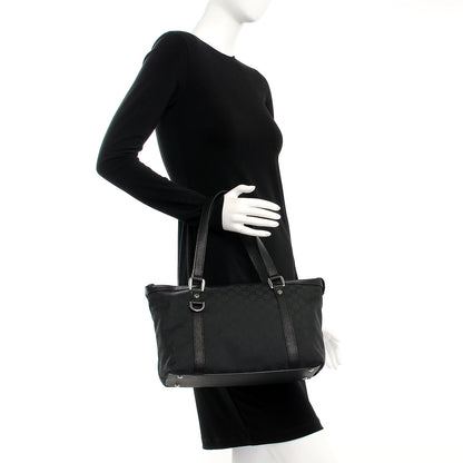 Gucci Nylon Monogram Medium Abbey Tote Black 2 of 10