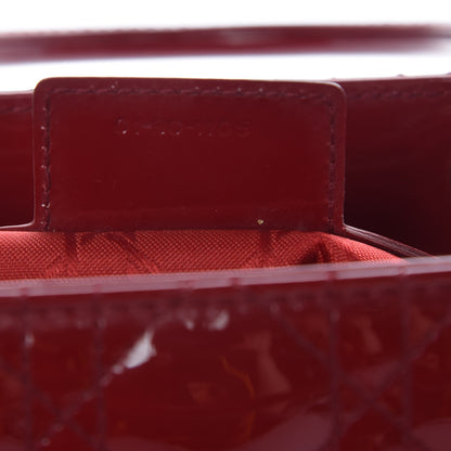 Christian Dior Patent Cannage Medium Lady Dior Red 7 of 10