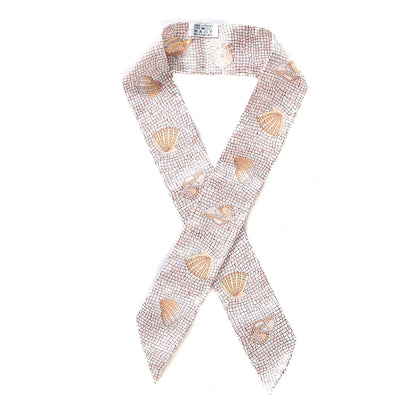 Hermes Silk Sea Shells Mosaic Twilly 1 of 4