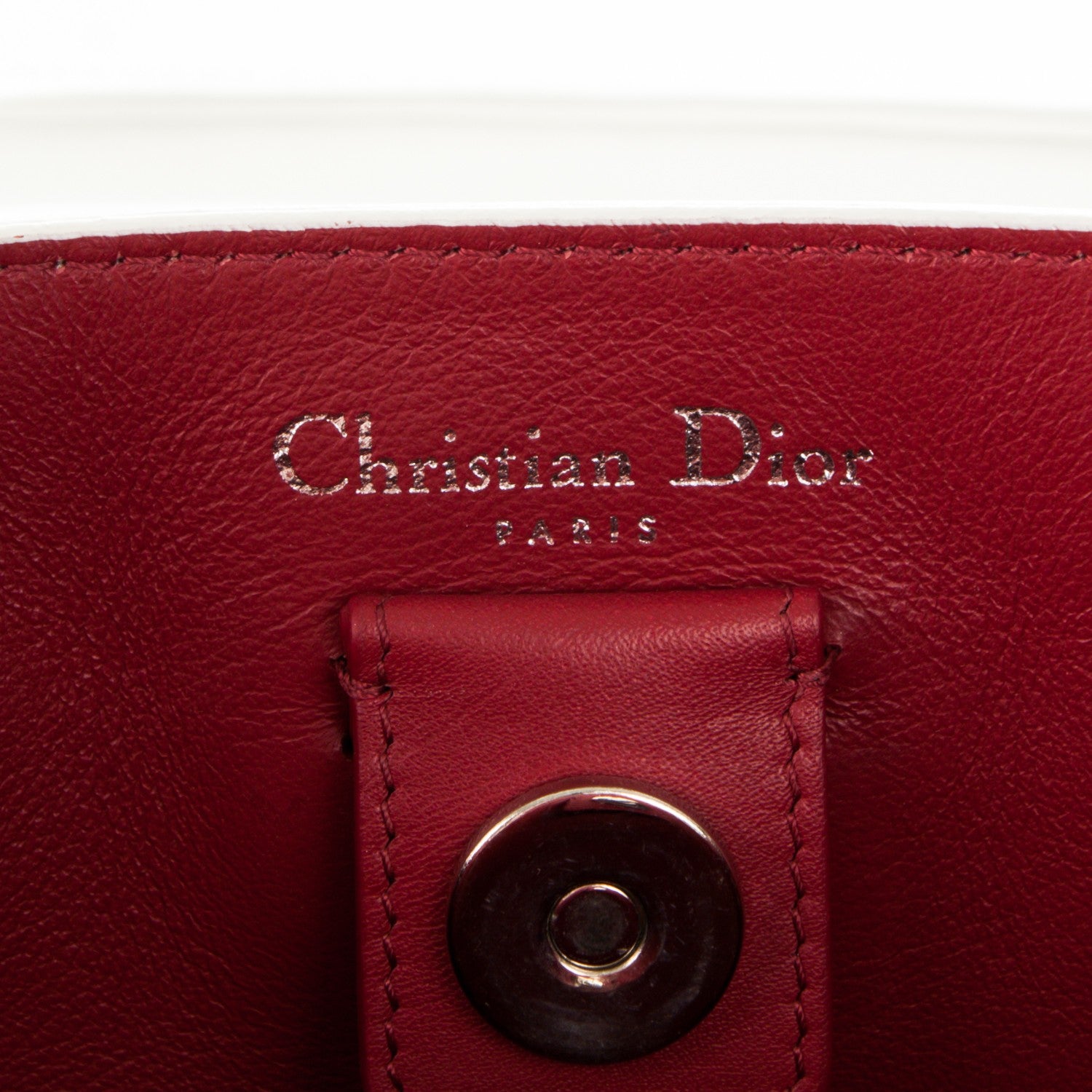 Christian Dior Calfskin Paradise Medium Diorissimo Tote White 7 of 10