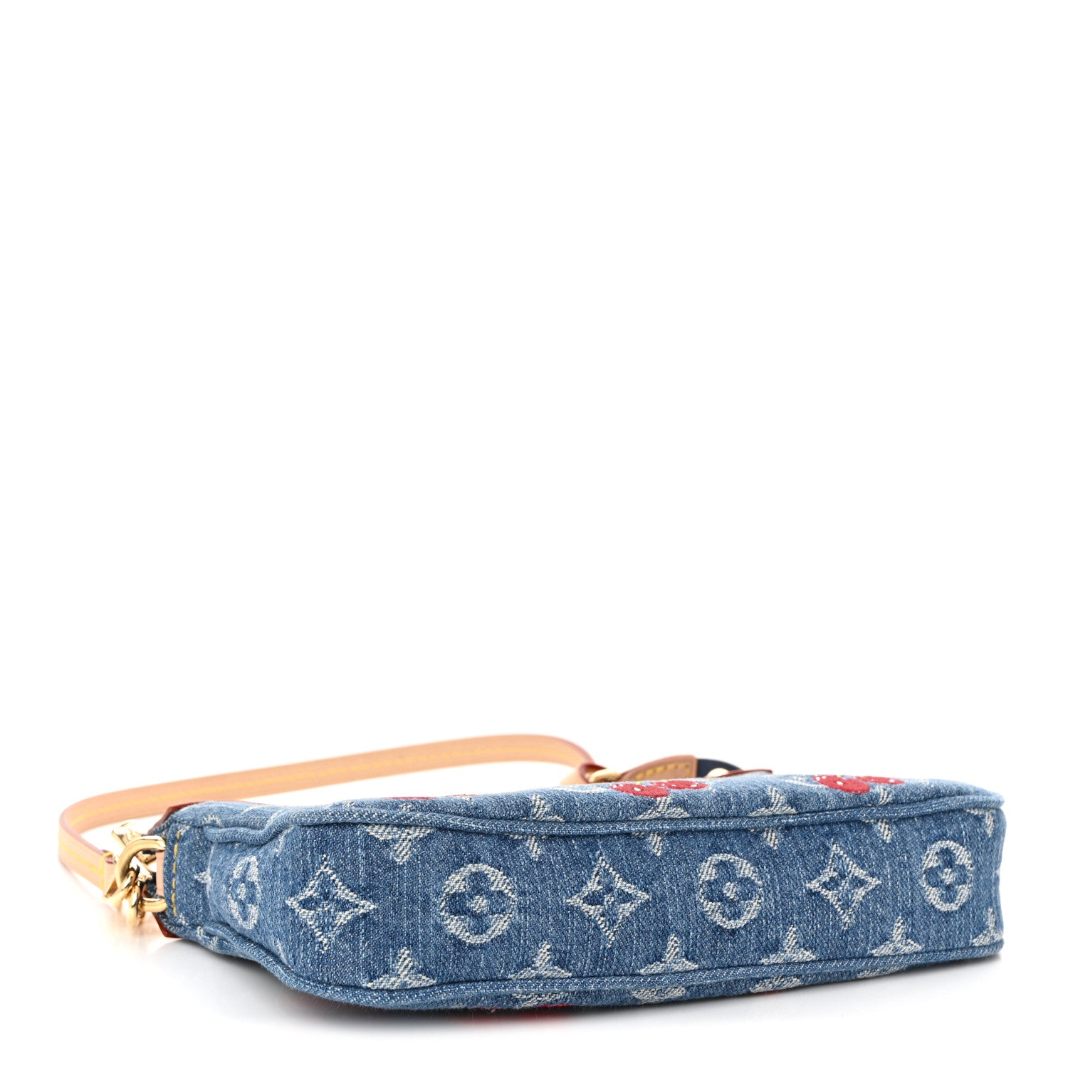 Louis Vuitton LV X TM Monogram Denim Cerises Pochette Accessories Blue 4 of 10