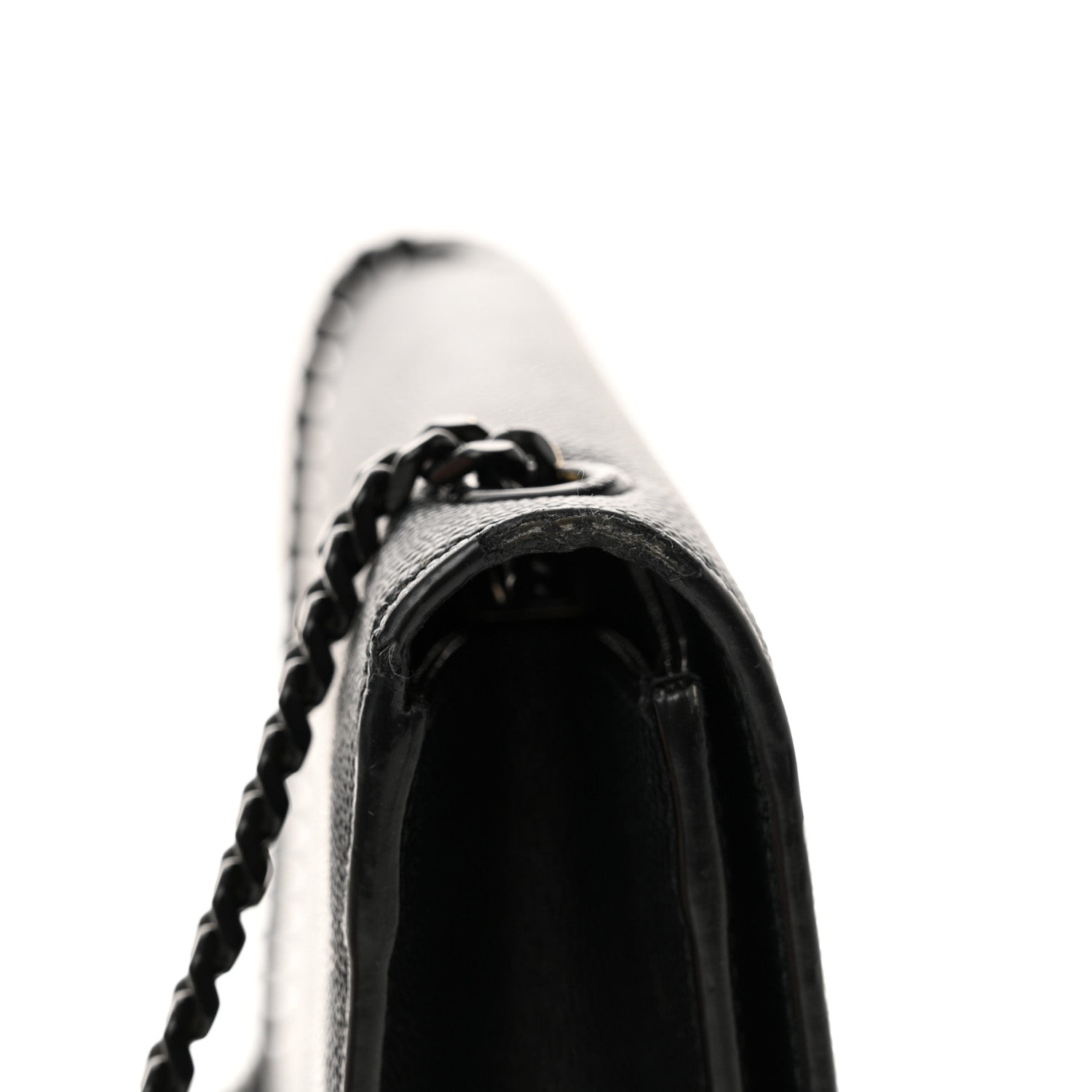 Saint Laurent Grain De Poudre Small Monogram Monochrome Kate Satchel Black 21 of 22
