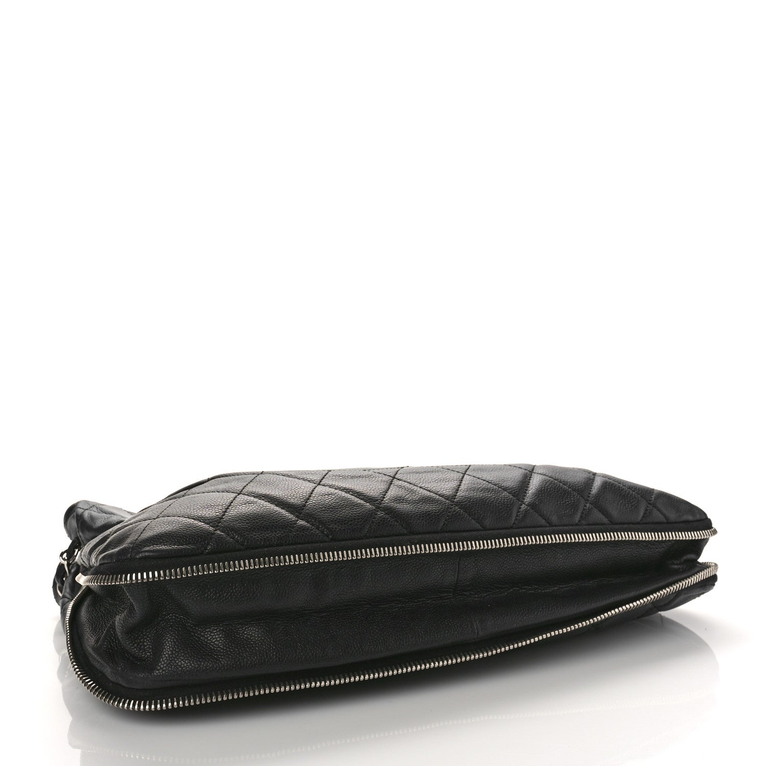 Chanel Caviar Quilted Expandable Zip Shoulder Bag Black 4 of 12