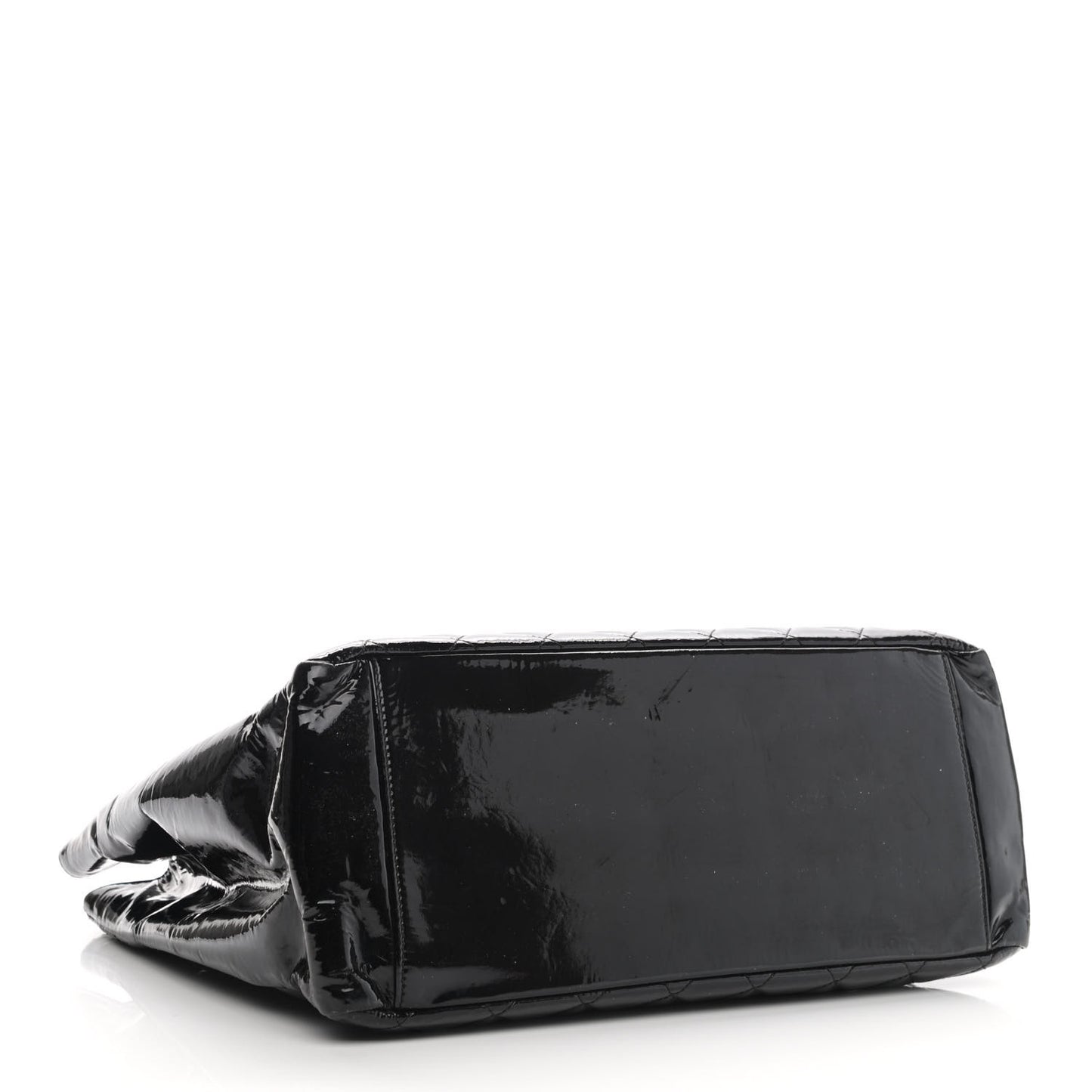 Patent Quilted Grand Shopping Tote GST Black