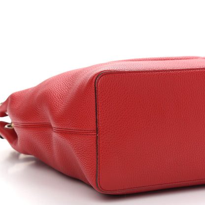 Gucci Pebbled Calfskin Large Soho Hobo Tabasco Red 8 of 9