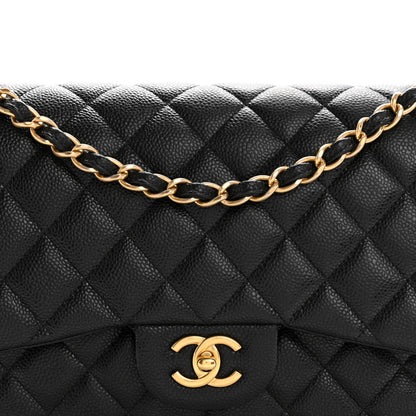 Chanel Caviar Quilted Jumbo Double Flap Black 8 of 10