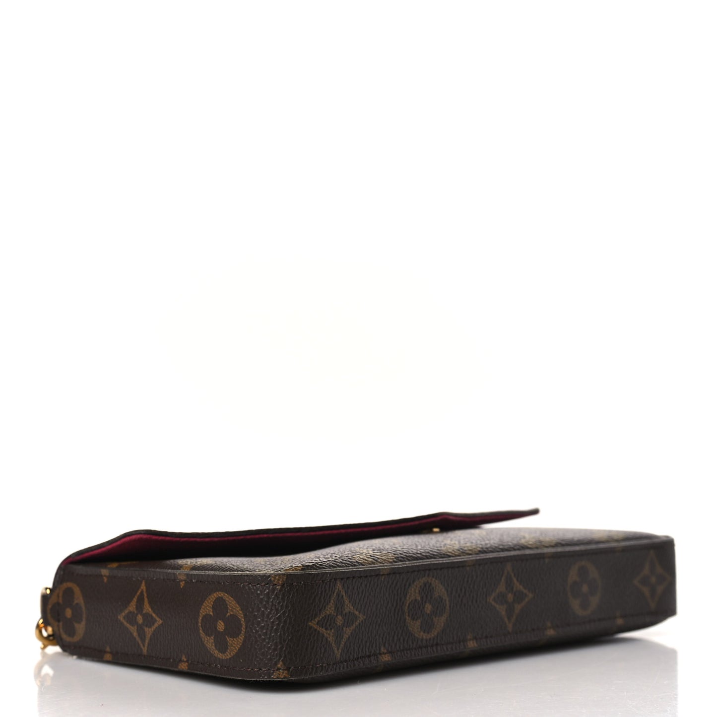 Monogram Pochette Felicie Chain Wallet Fuchsia