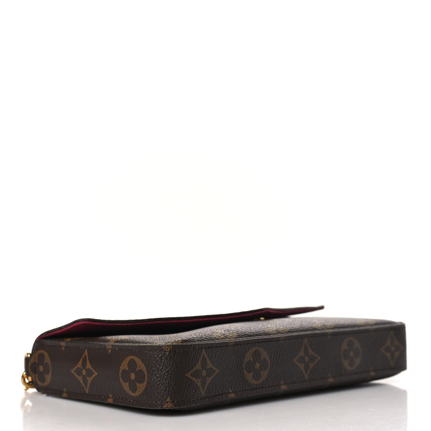 Louis Vuitton Monogram Pochette Felicie Chain Wallet Fuchsia 5 of 9