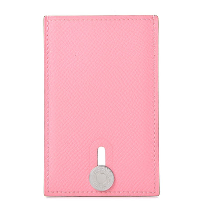 Hermes Epsom Diabolo Card Holder Case Rose Confetti 1 of 8