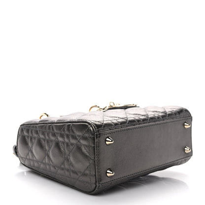 Christian Dior Lambskin Cannage Small My ABCDior Lady Dior Metallic Grey 4 of 9