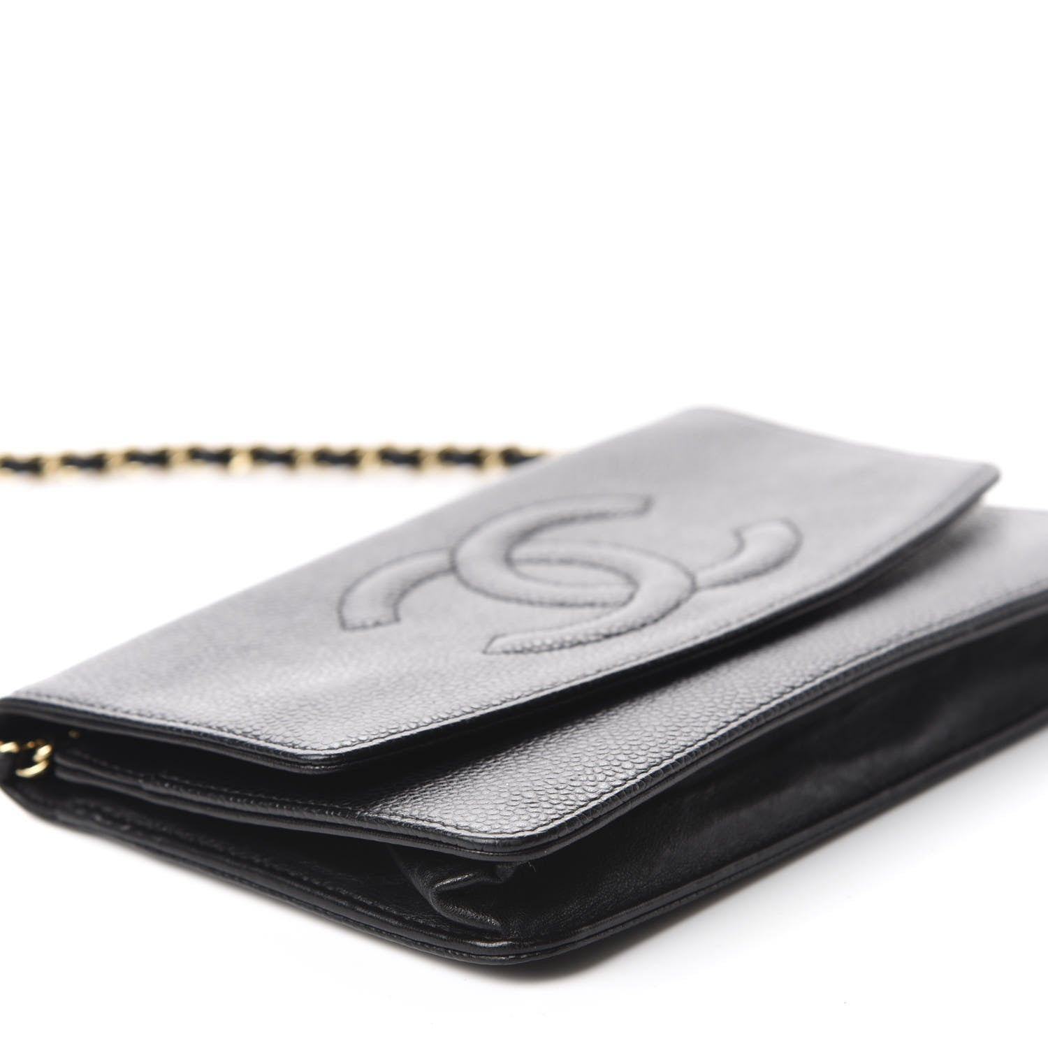 Chanel Caviar Timeless CC Wallet On Chain WOC Black 6 of 11