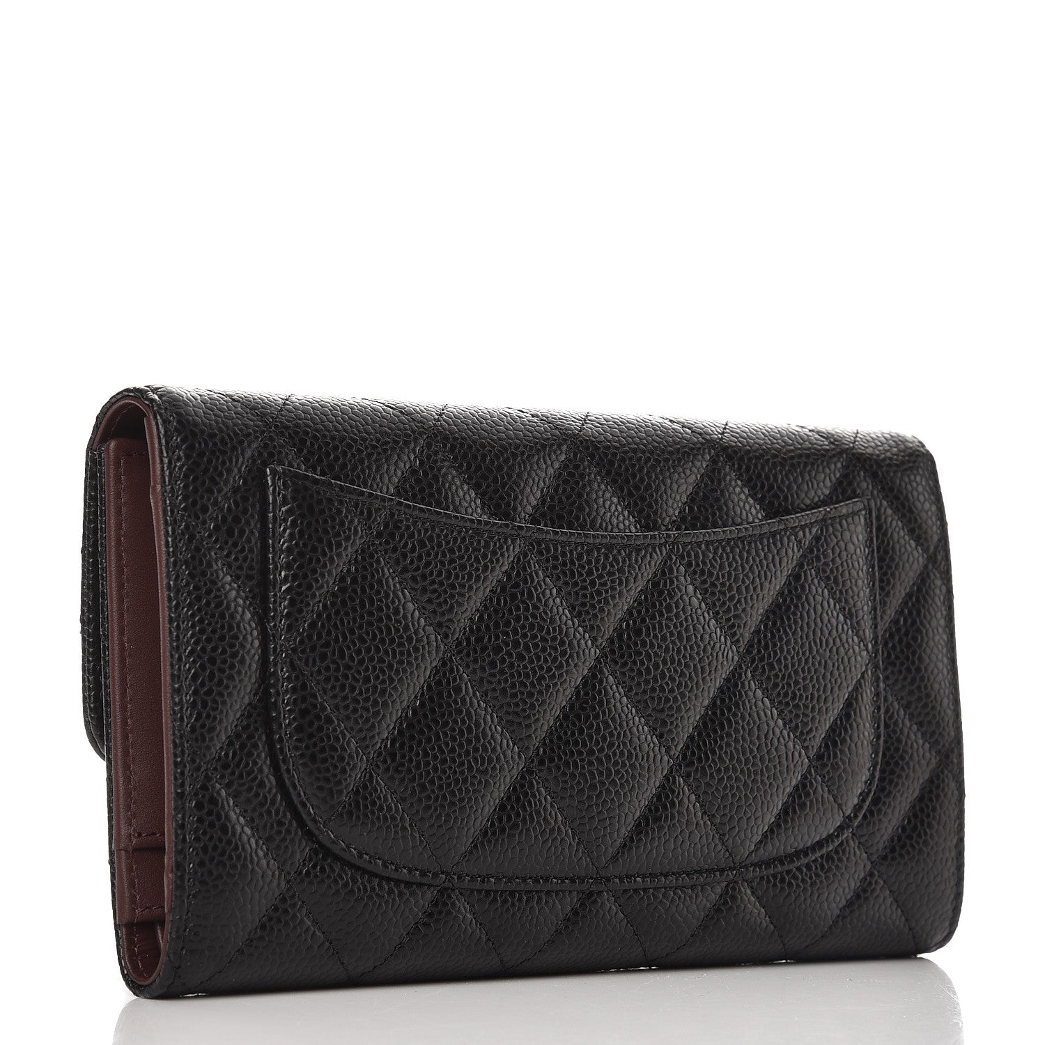 Chanel Caviar Quilted Large Flap Wallet Black 3 of 9