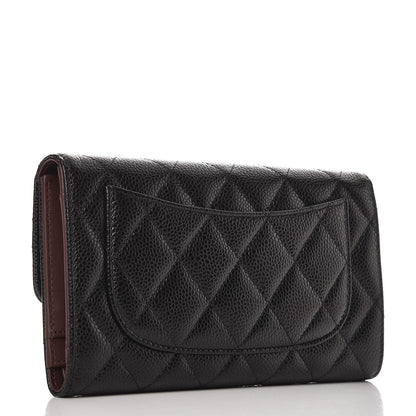 Chanel Caviar Quilted Large Flap Wallet Black 3 of 9