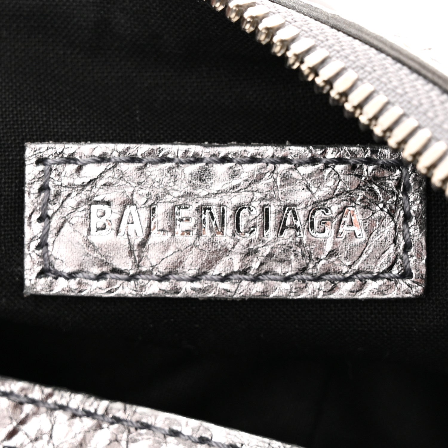 Balenciaga Metallic Agneau Arena Le Cagole Shoulder Bag XS Silver 7 of 10