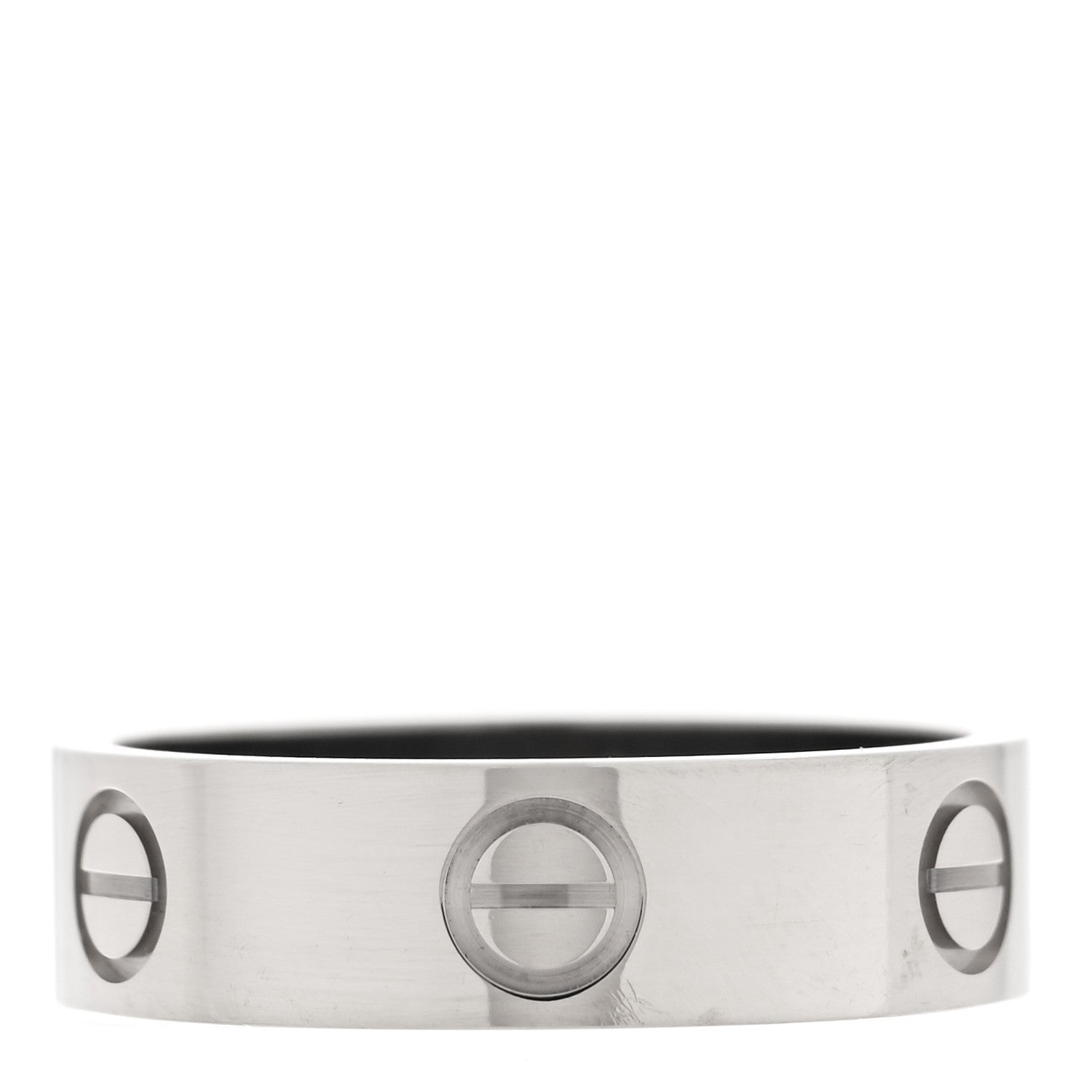 Cartier 18K White Gold 5.5mm LOVE Ring 56 7.75 1 of 4