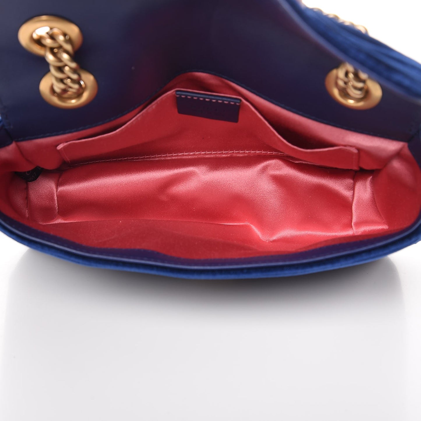 Velvet Matelasse Mini GG Marmont Shoulder Bag Cobalt Blue