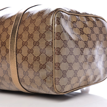 Gucci Crystal Monogram Medium Joy Boston Gold 14 of 15