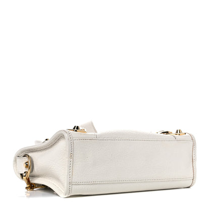 Balenciaga Chevre Gold Metallic Edge Hardware Mini City White 4 of 22