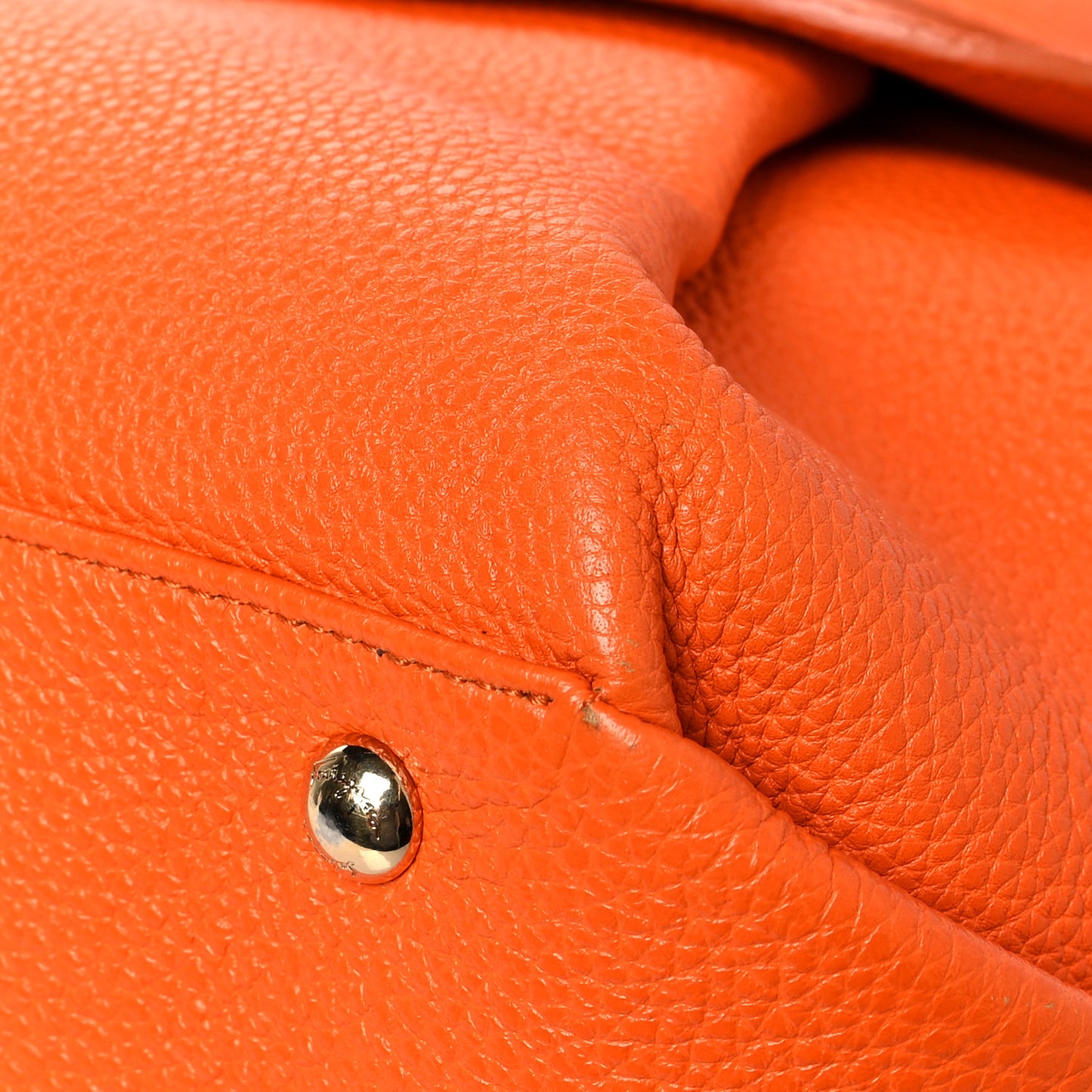 Pebbled Calfskin Fiamma Bag Orange