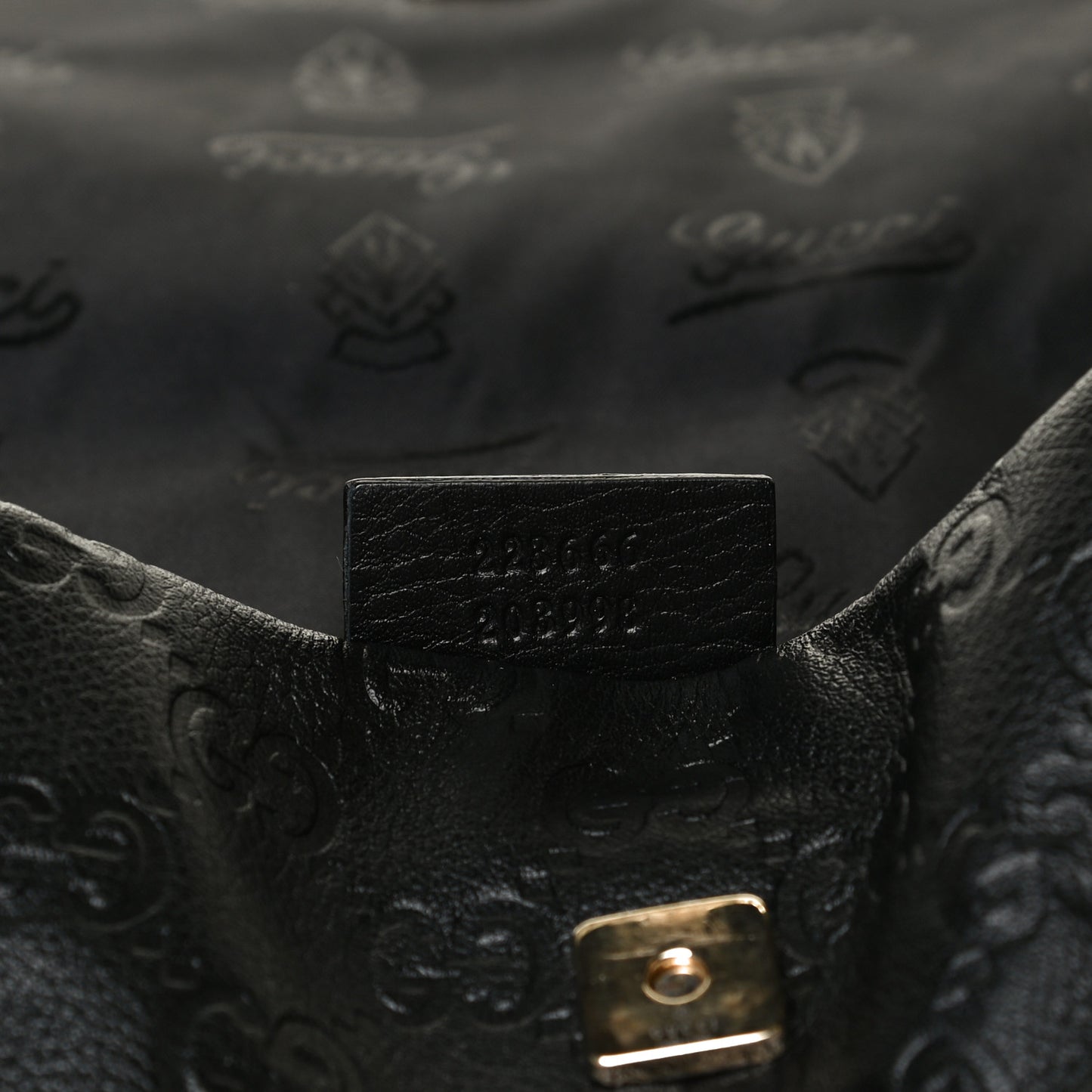 Guccissima Small Flap Messenger Bag Black