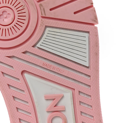 Louis Vuitton Calfskin Monogram Womens LV Trainer Sneakers 39.5 Light Pink 7 of 9
