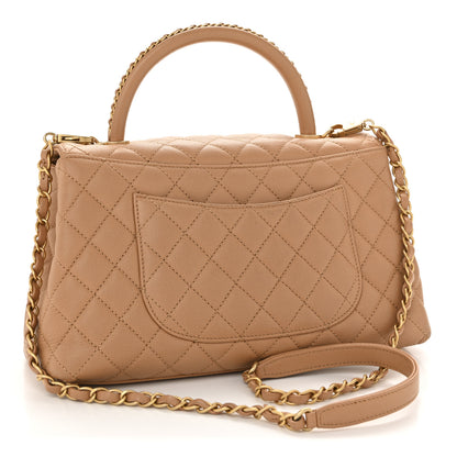 Chanel Caviar Quilted Small Coco Chain Handle Flap Brown 3 of 16