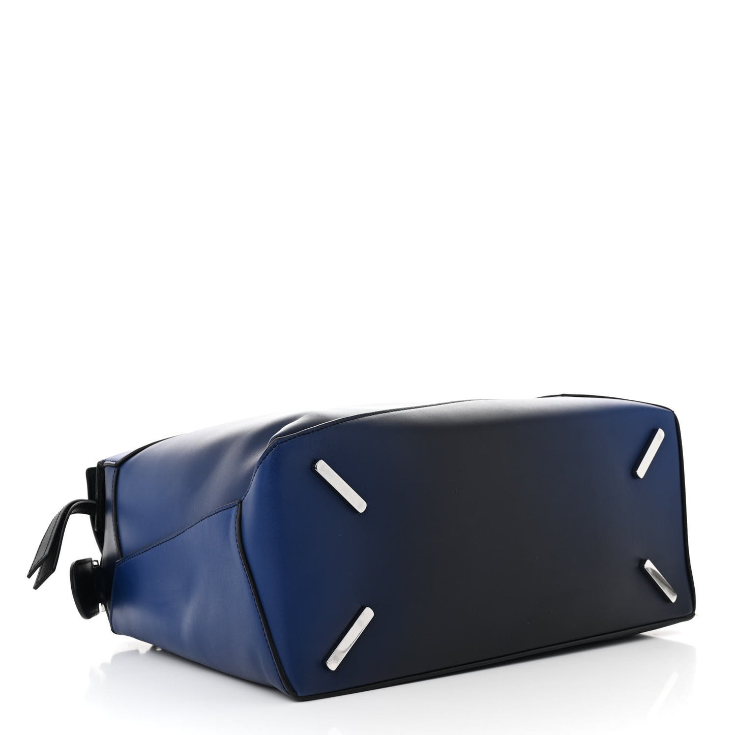 Calfskin Large Puzzle Edge Bag Dark Marino