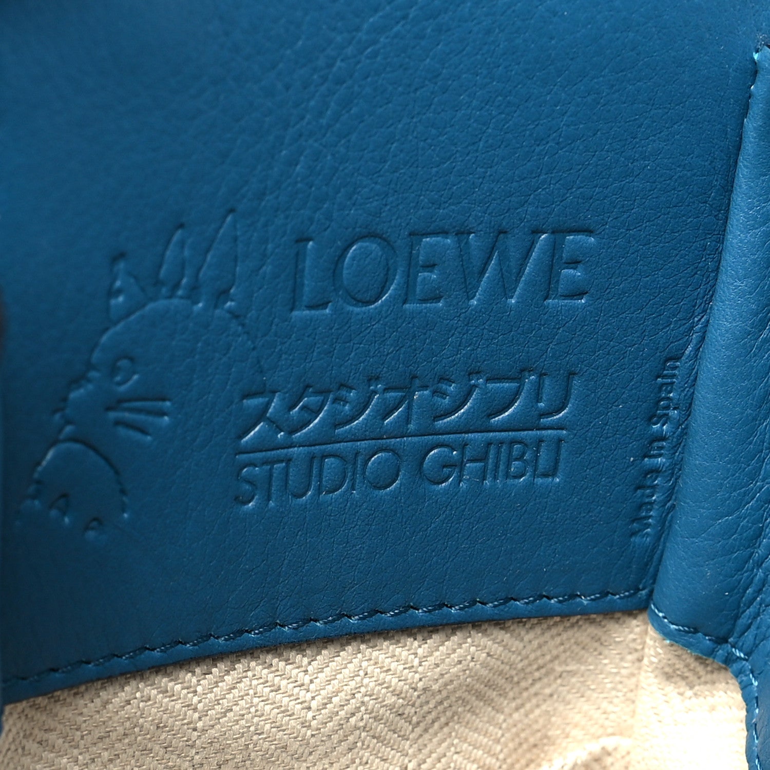 Loewe X SPIRITED AWAY Calfskin Bo Mouse Mini Hammock Shoulder Bag Lagoon Blue 7 of 12