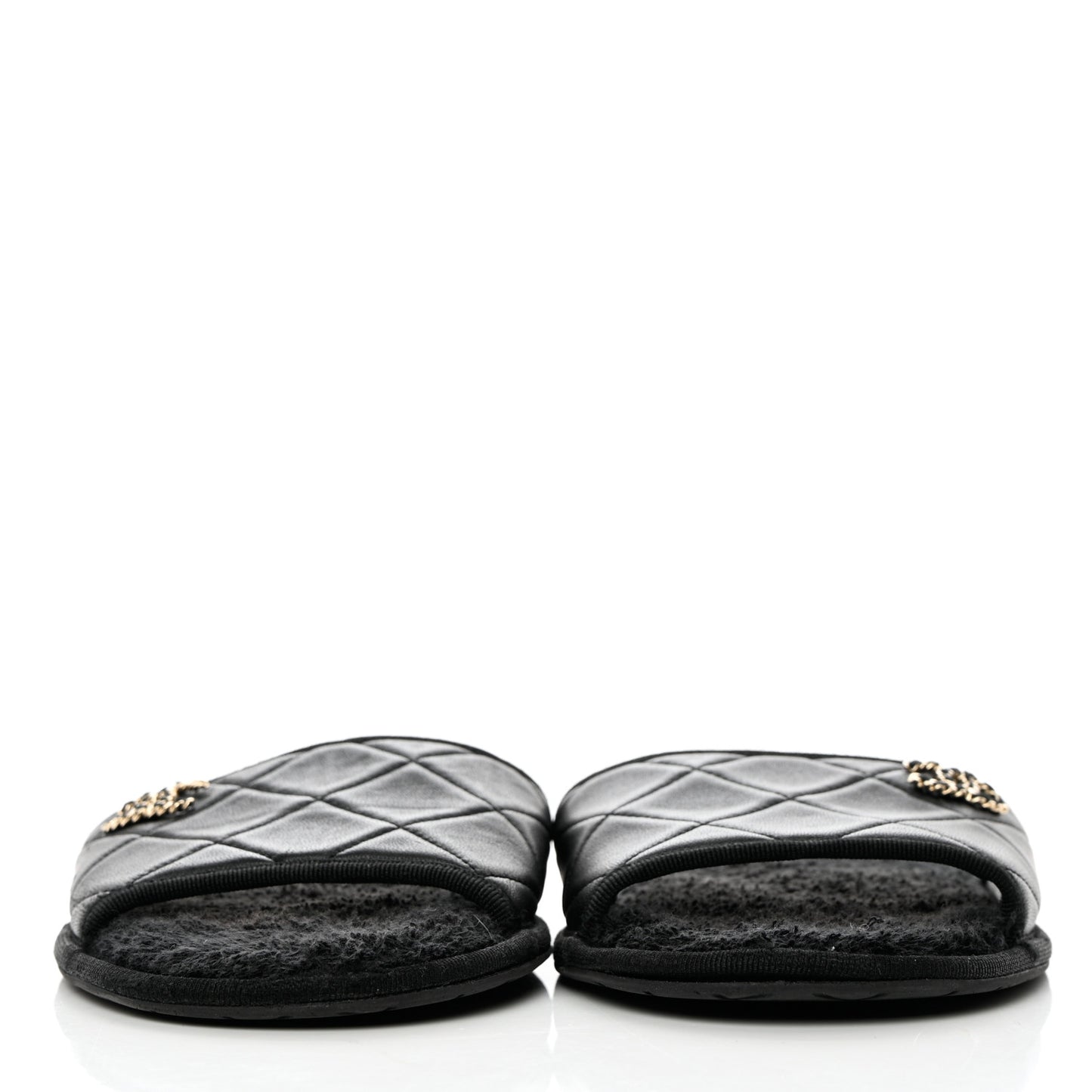 Lambskin CC Flat Mules M Black
