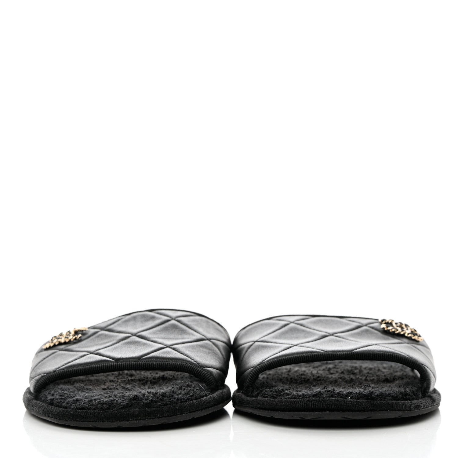 Chanel Lambskin CC Flat Mules M Black 3 of 18