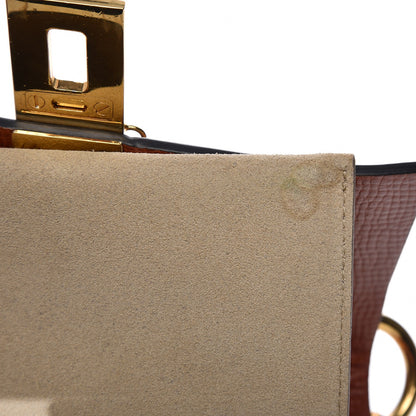 Chloe Grained Calfskin Lambskin Bi-Color Drew Shoulder Bag Orange Mustard 6 of 7