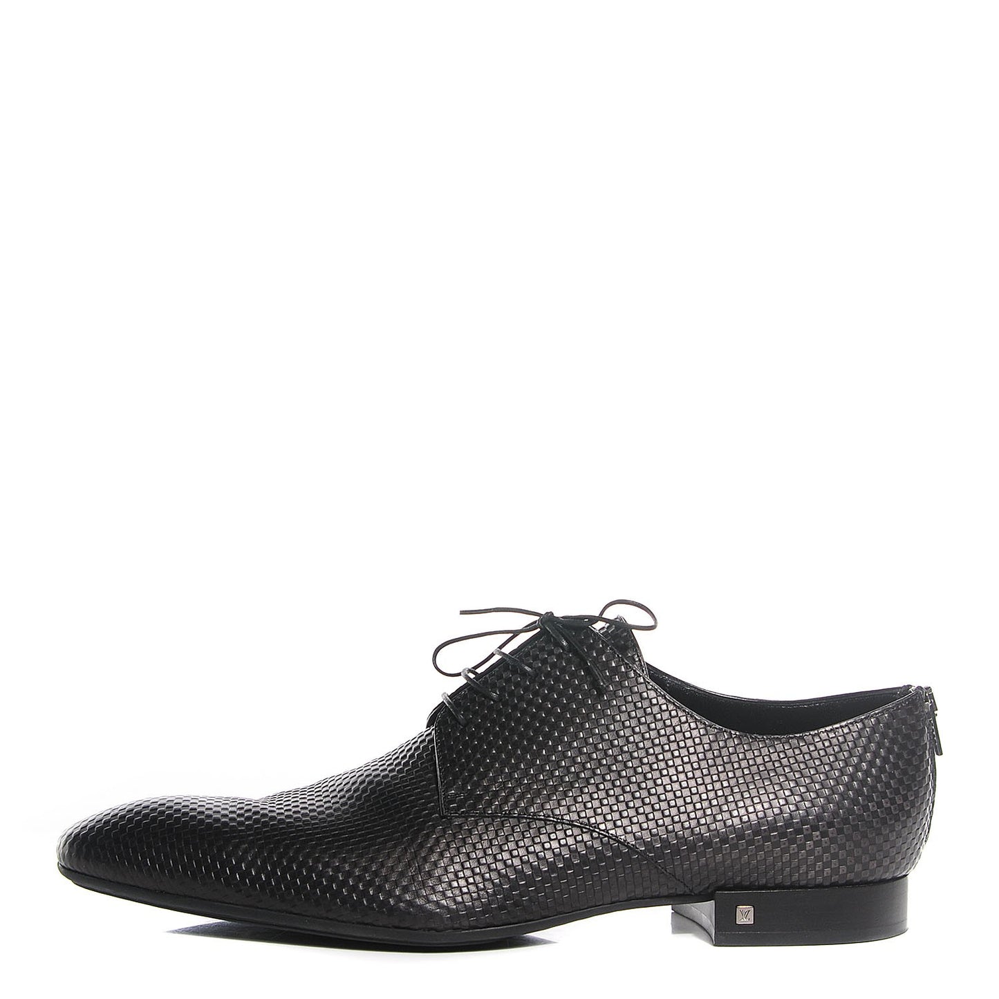 Mens Petit Damier Telegraph Derby Lace Up Shoes 12 Black
