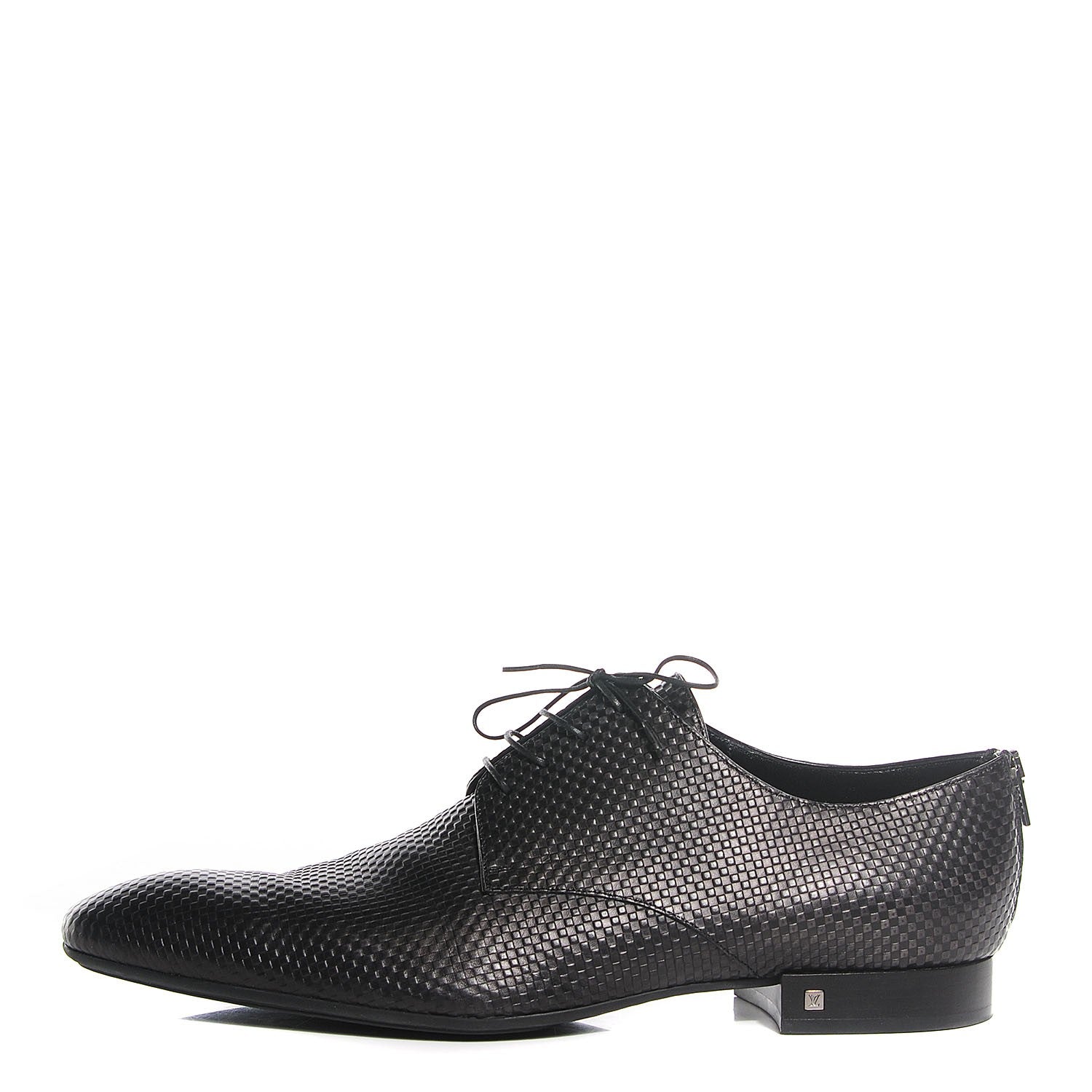 Louis Vuitton Mens Petit Damier Telegraph Derby Lace Up Shoes 12 Black 7 of 12