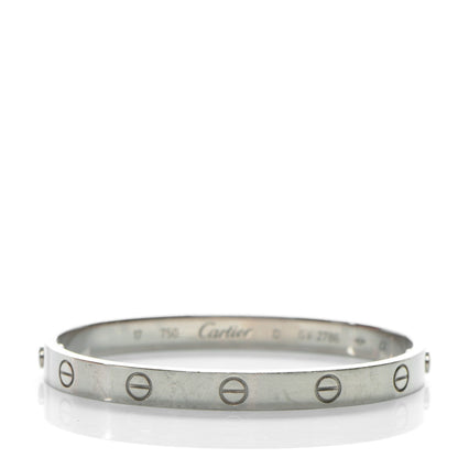 Cartier 18K White Gold LOVE Bracelet 17 1 of 5