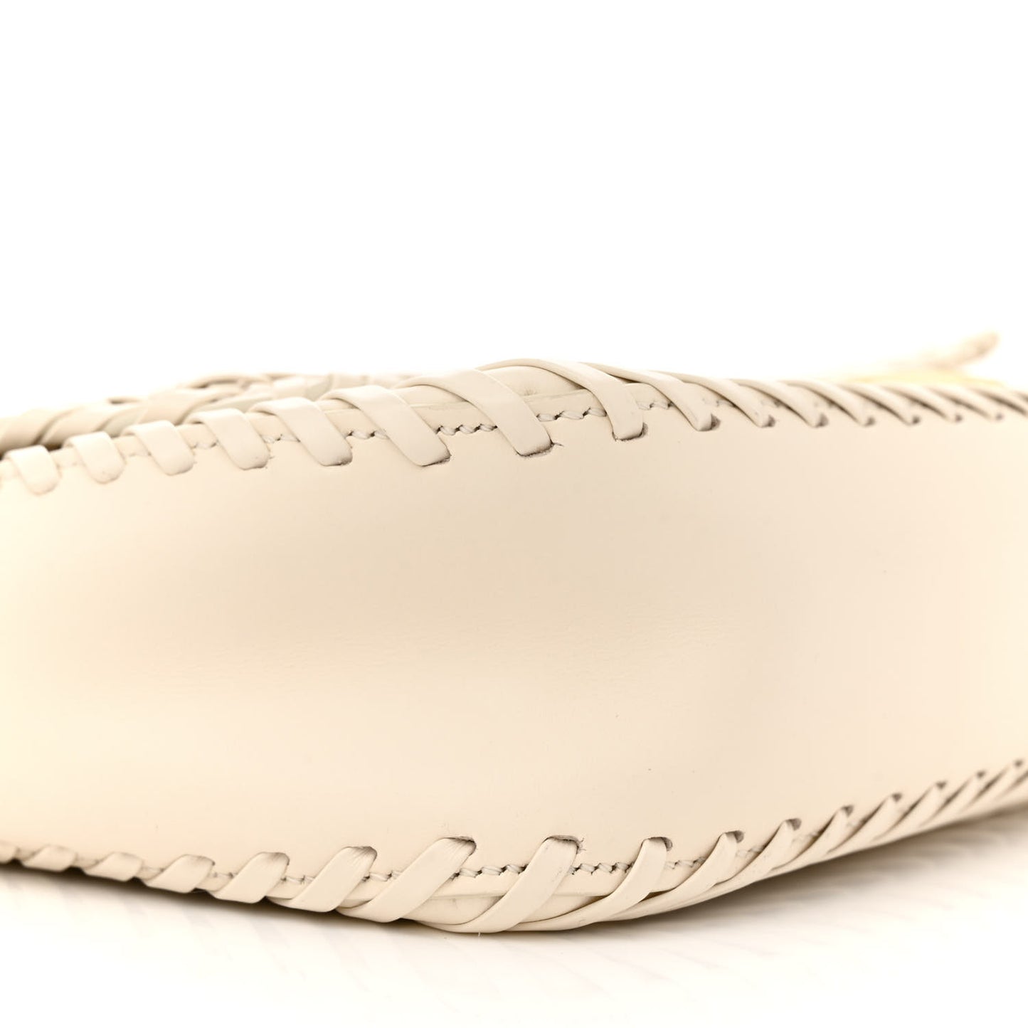 Vitello King Ceylon Woven Baguette White Ice